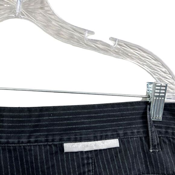 Marc Buchanan Exclusive Collection Mens Pants Tapered Stripe Black Flat Front 38 - Picture 8 of 8